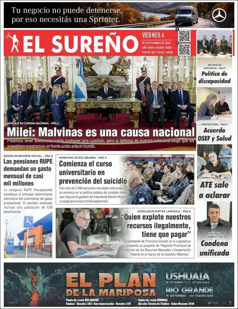 Evolucion Streaming | COOPERATIVA KEOKEN - Tapa del diario El Sureño