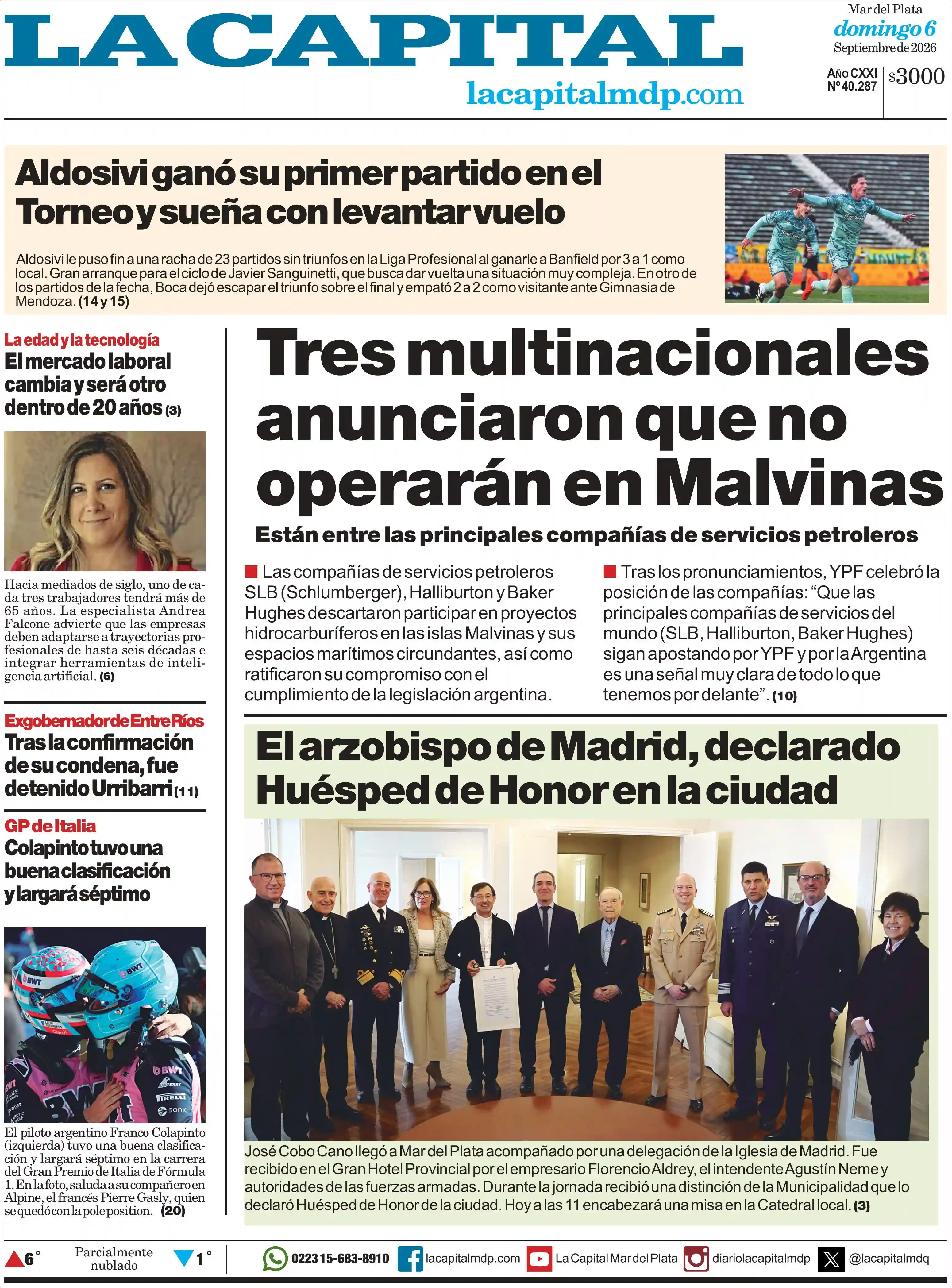 Evolucion Streaming | COOPERATIVA KEOKEN - Tapa del diario La Capital